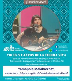 433. Amapola Malahierba, cantautora chilena surgida del movimiento estudiantil